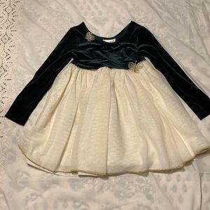 Bonnie Jean, New York, beautiful, green and cream with gold metallic trim